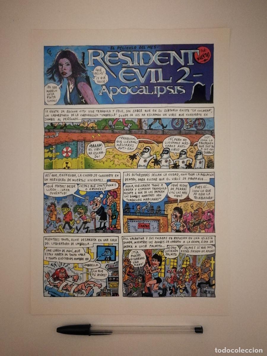 Cine: FICHA COLECCIONABLE -A4- RESIDENT EVIL 2 - COMIC - CINE - Foto 1