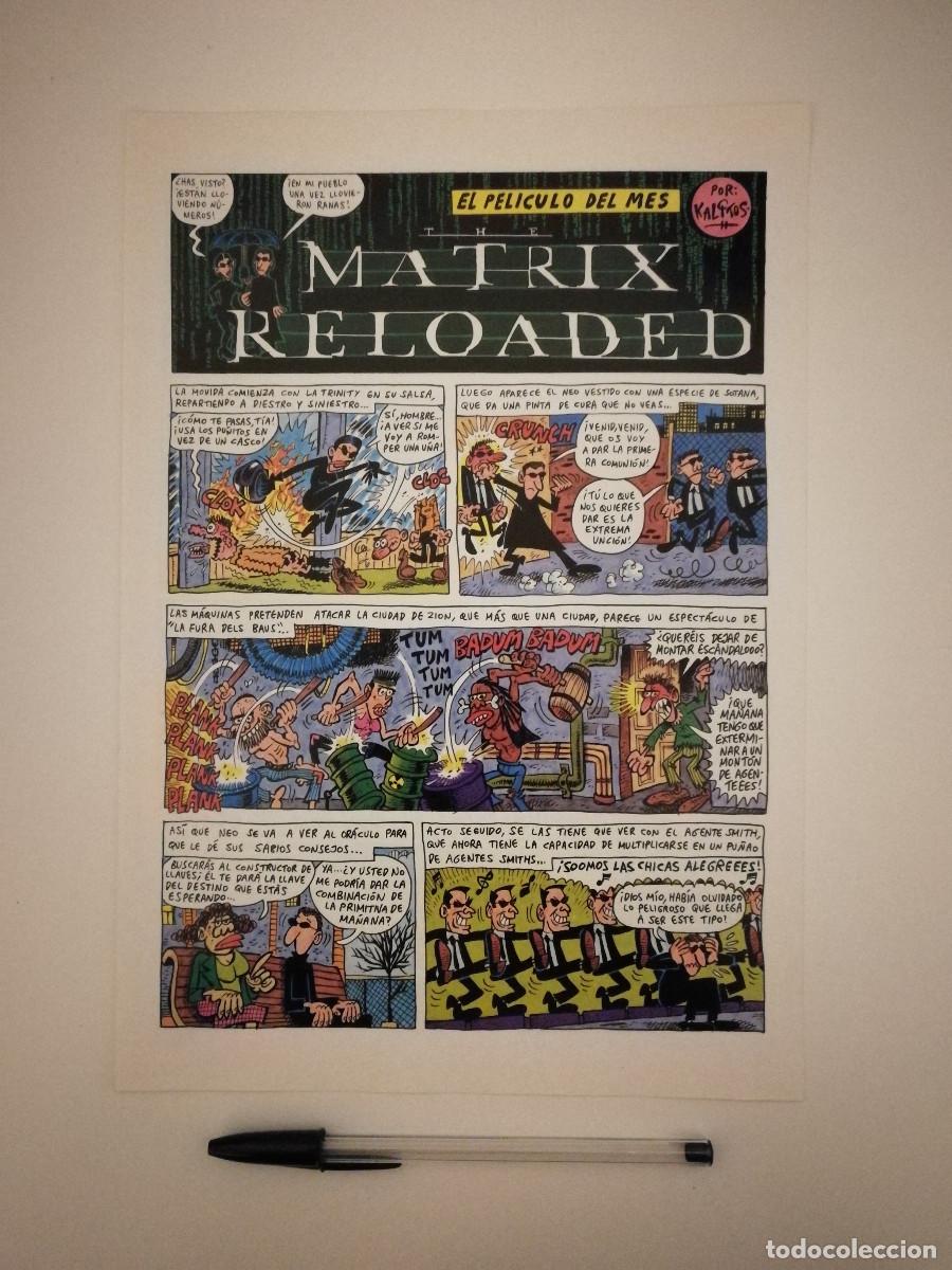 Cinema: FICHA COLECCIONABLE -A4- MATRIX RELOADED - COMIC - CINE