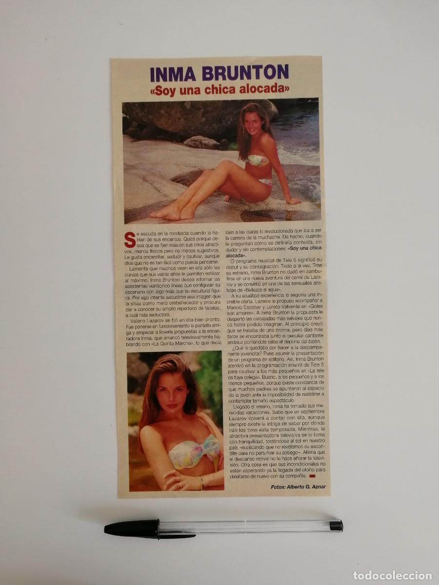 Cinema: ANTIGUO ARTICULO DE PRENSA - INMA BRUNTON - ALBUM - BELLEZAS AL AGUA - 90s