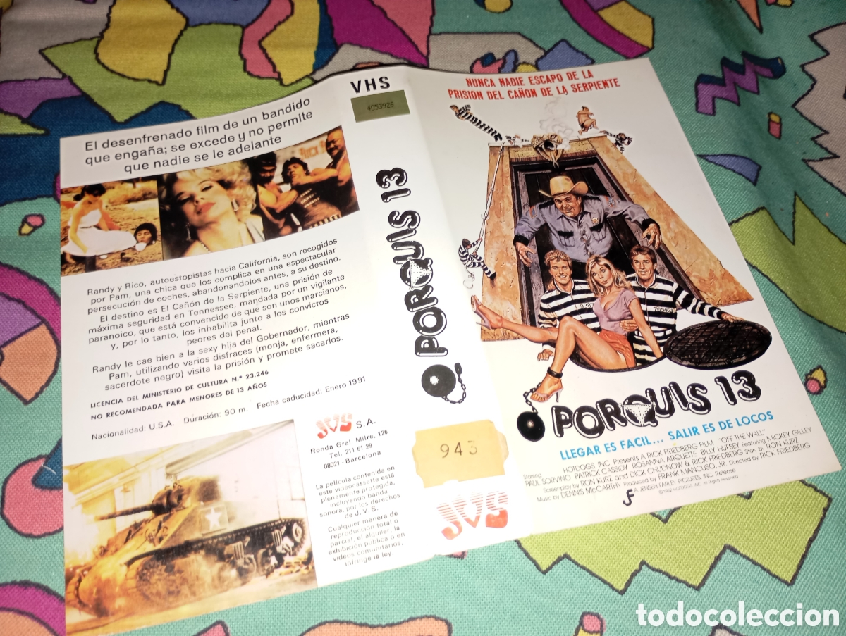 Cinema: Car&aacute;tula vhs- porquis 13