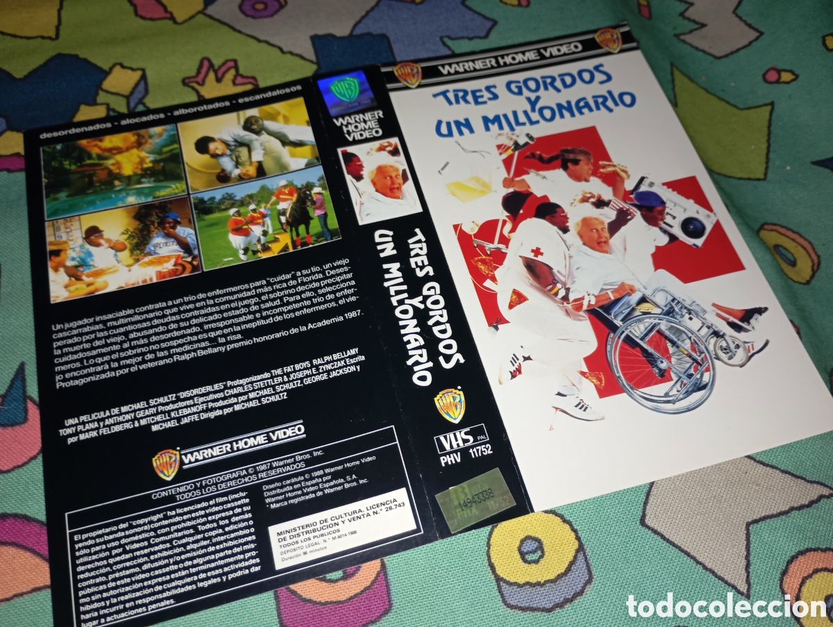 Cinema: Car&aacute;tula vhs- tres gordos y un millonario