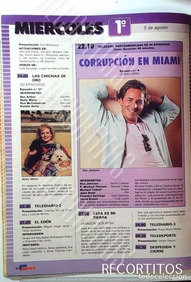 Kino: DON JOHNSON CORRUPCION EN MIAMI VICE michel thomas LAS CHICAS DE ORO BETTY WHITE