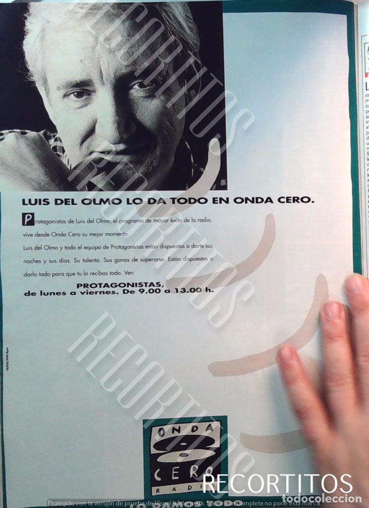 Kino: LUIS DEL OLMO ONDA CERO ANUNCIO PUBLICIDAD