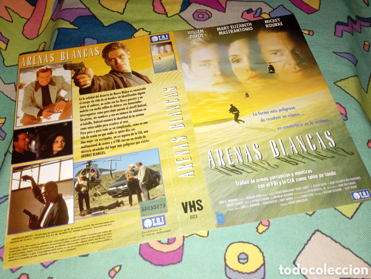 Cine: Car&aacute;tula vhs- arenas blancas - Foto 1