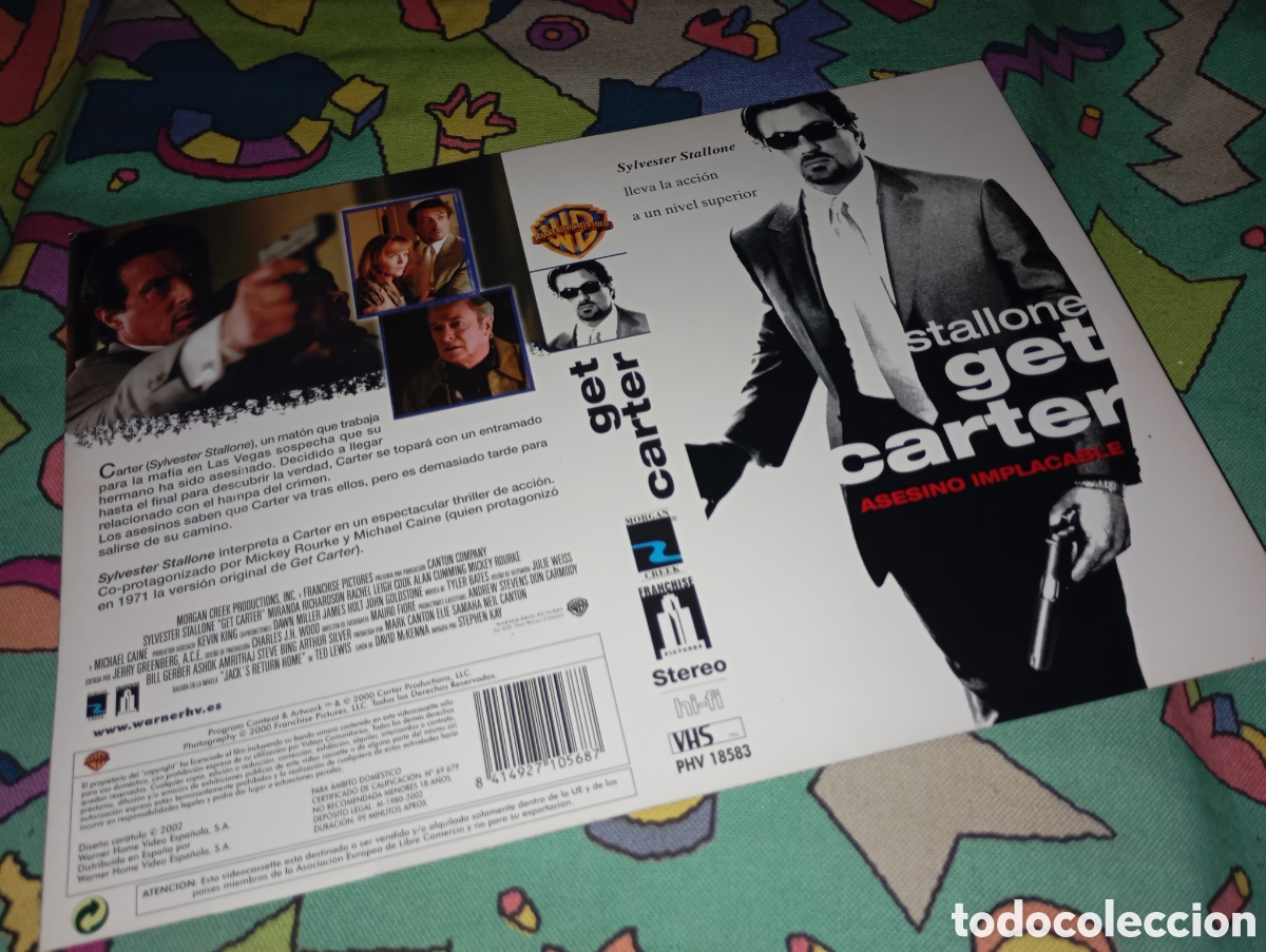 Cine: Car&aacute;tula vhs- get carter - Foto 1