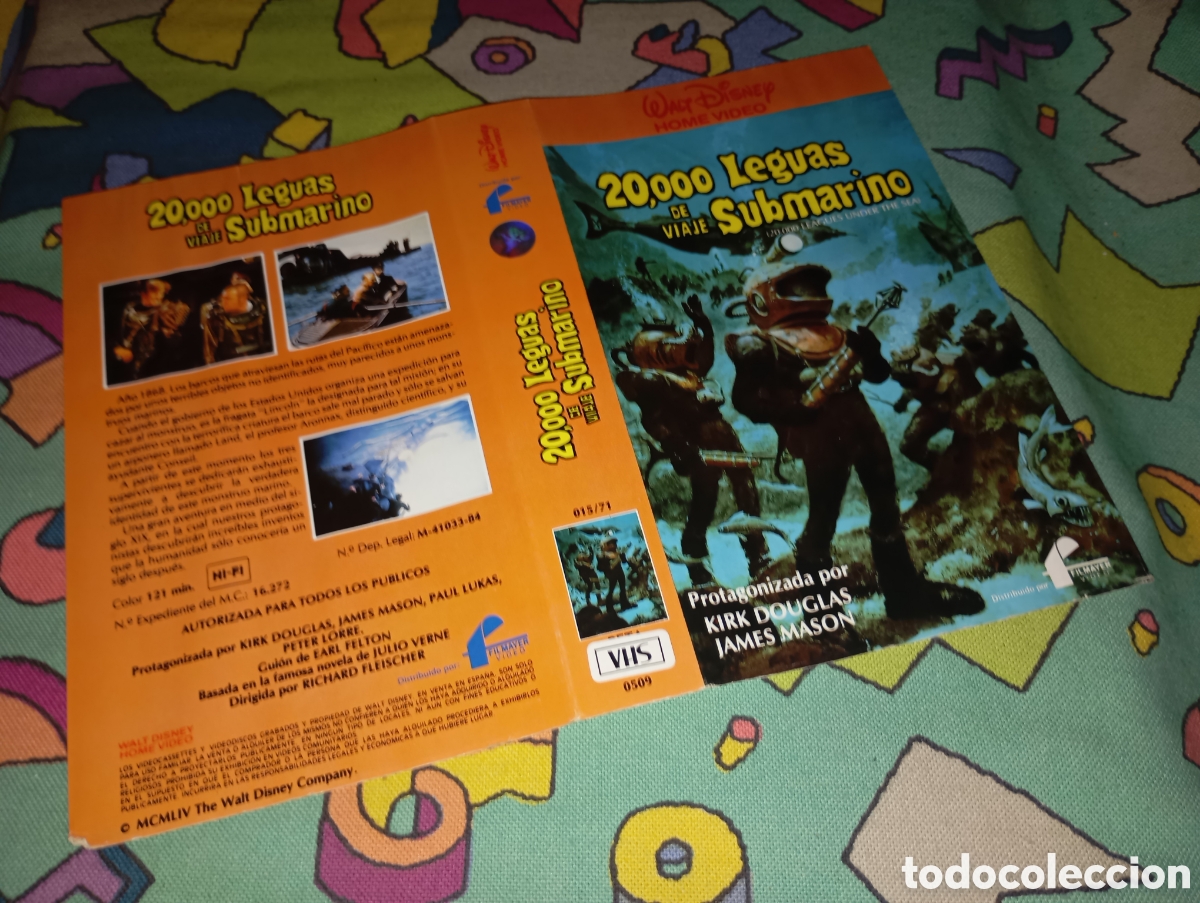 Kino: Car&aacute;tula vhs- 20.000 leguas de viaje submarino- vd