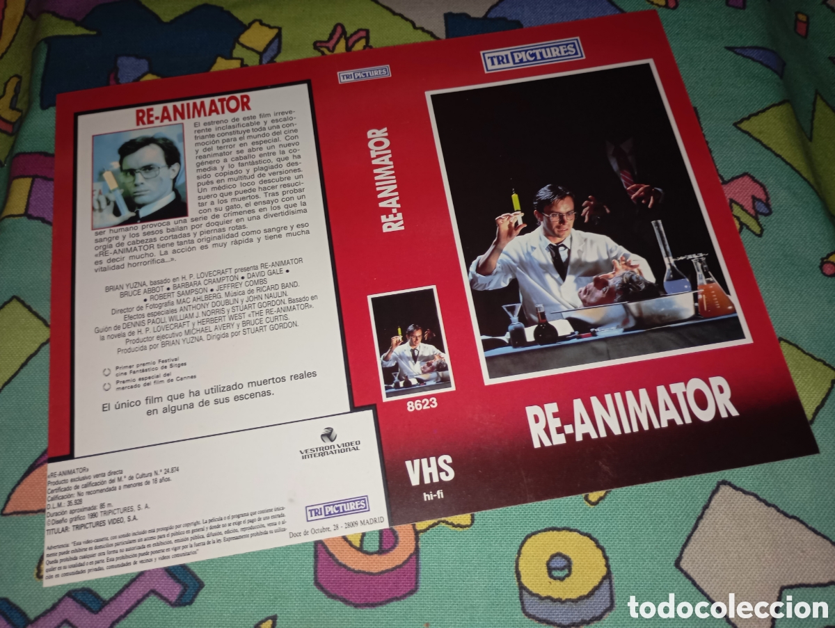 Kino: Car&aacute;tula vhs- re-animator