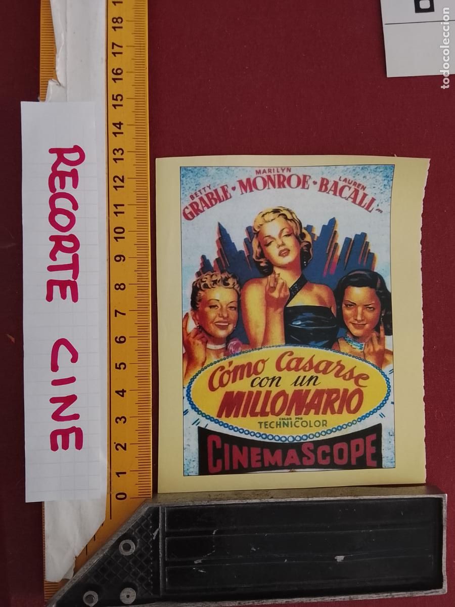 Cinema: RECORTE CINEMATOGRAFICO RECORTE PORTADA PELICULA CINE - COMO CASARSE CON UN MILLONARIO