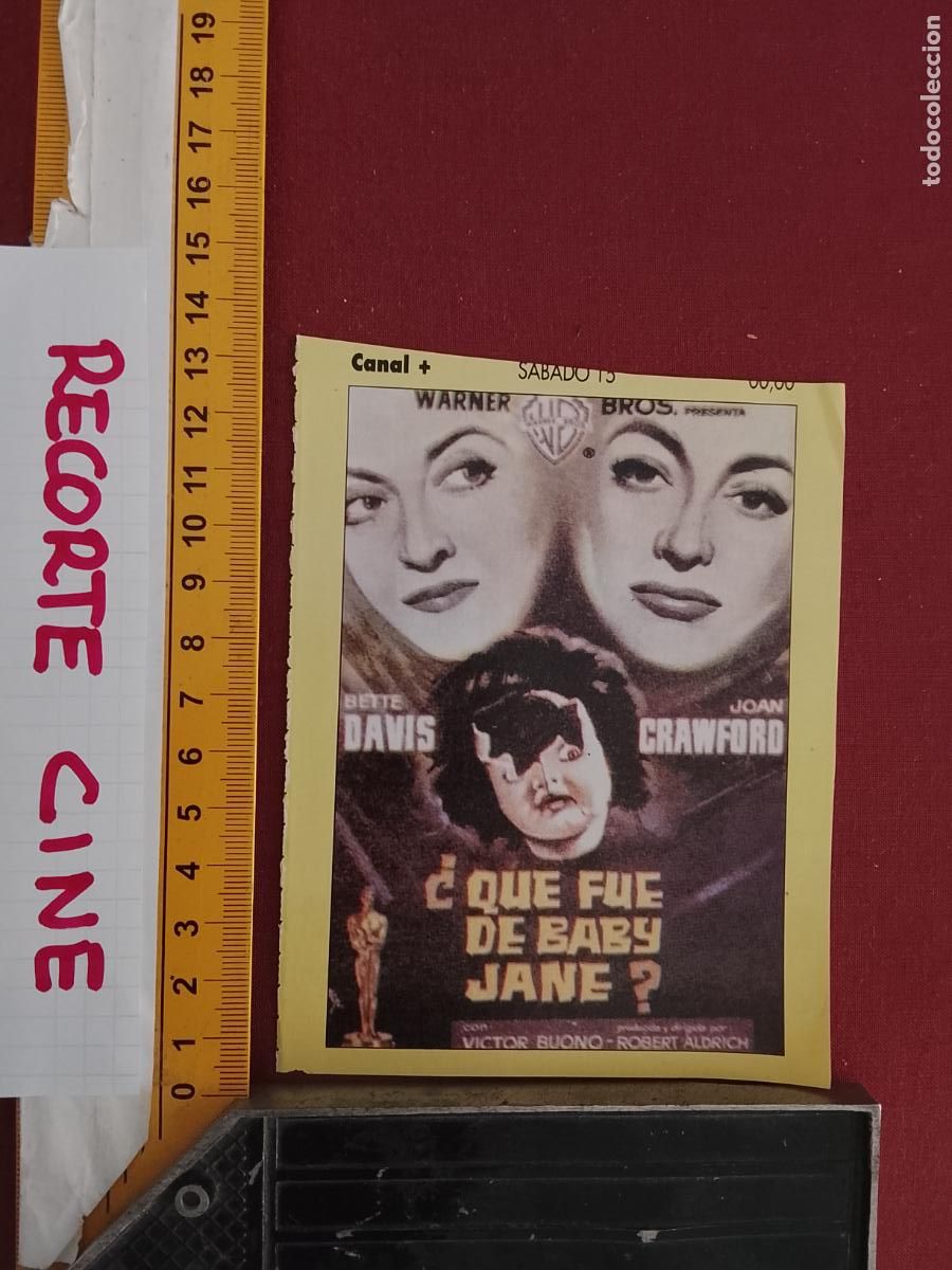Cinema: RECORTE CINEMATOGRAFICO RECORTE PORTADA PELICULA CINE - QUE FUE DE BABY JANE