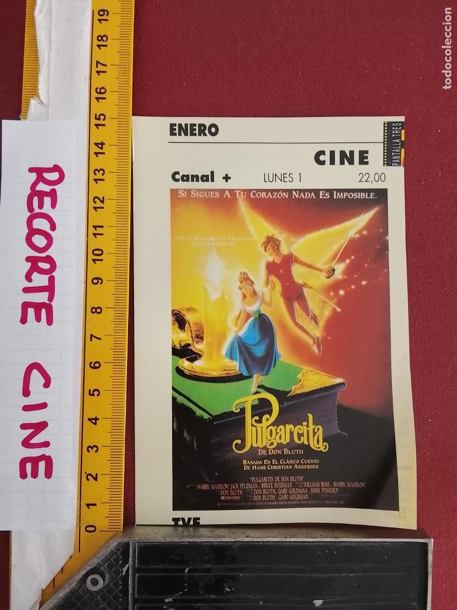 Cinema: RECORTE CINEMATOGRAFICO RECORTE PORTADA PELICULA CINE - PULGARCITA