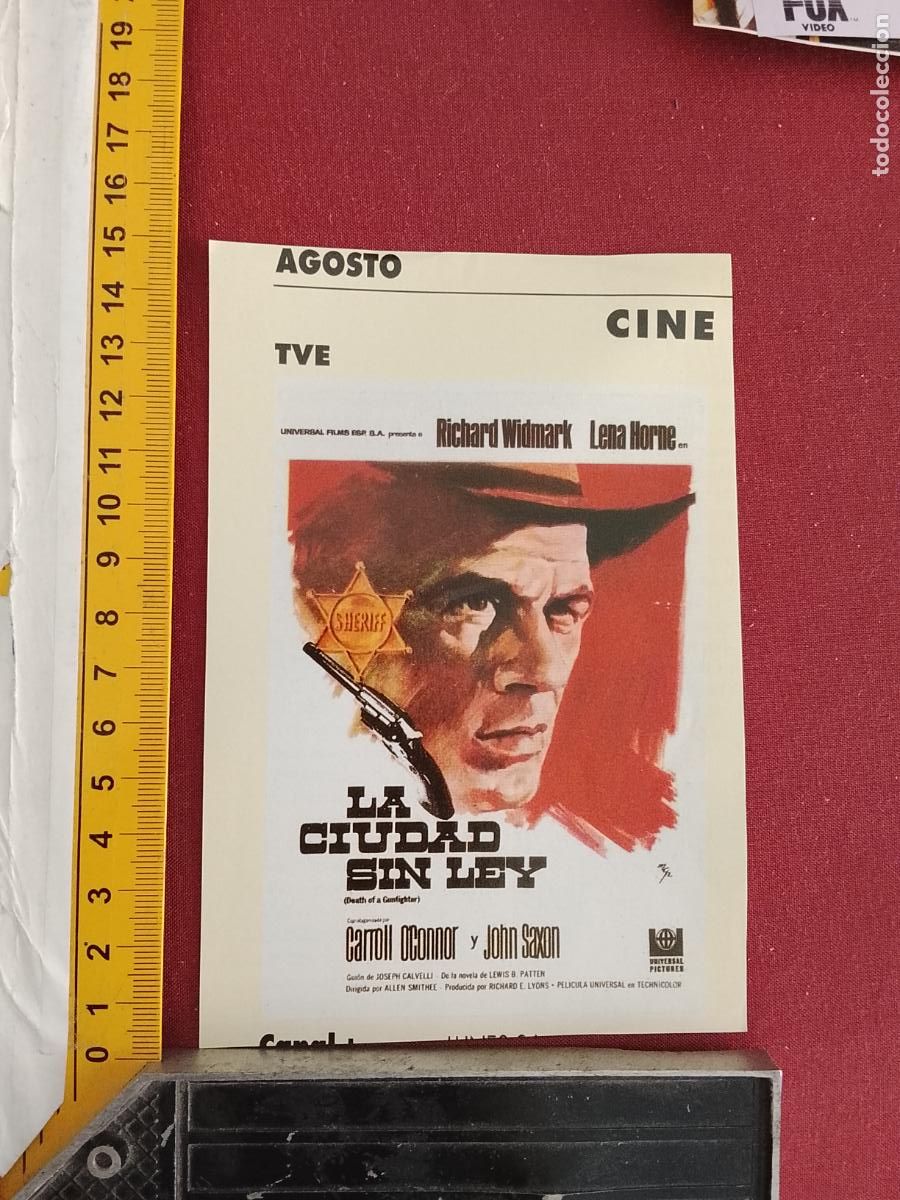 Cinema: RECORTE CINEMATOGRAFICO RECORTE PORTADA PELICULA CINE - LA CIUDAD SIN LEY