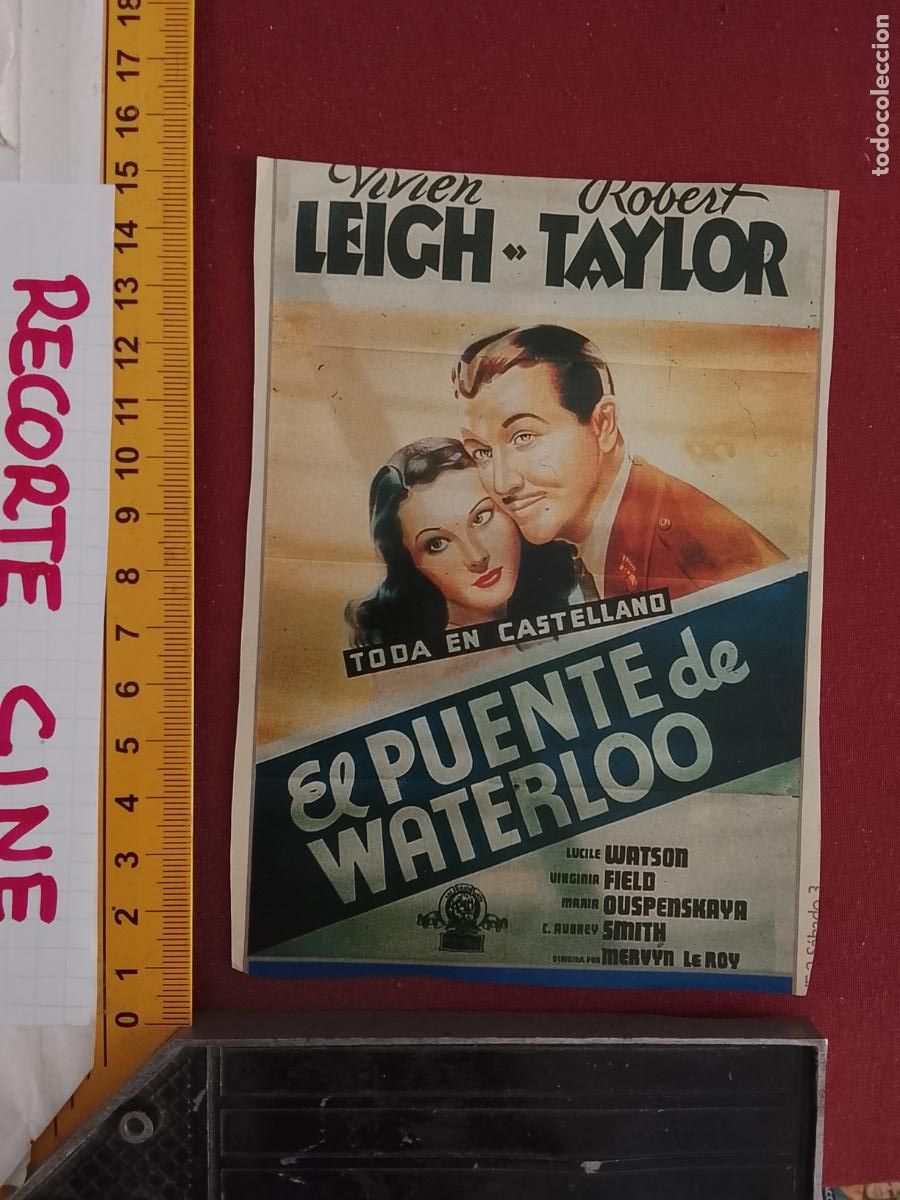 Cinema: RECORTE CINEMATOGRAFICO RECORTE PORTADA PELICULA CINE - EL PUENTE DE WATERLOO