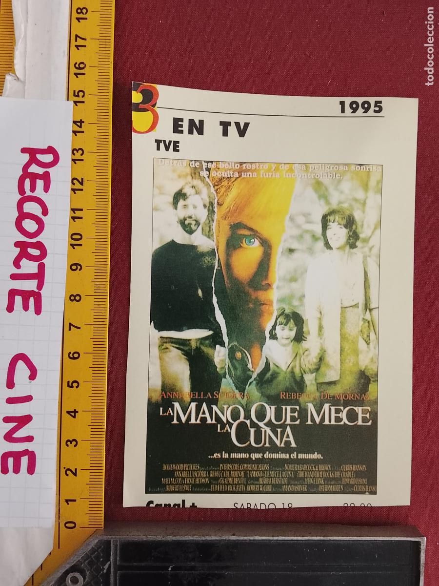 Cinema: RECORTE CINEMATOGRAFICO RECORTE PORTADA PELICULA CINE - LA MANO QUE MECE LA CUNA