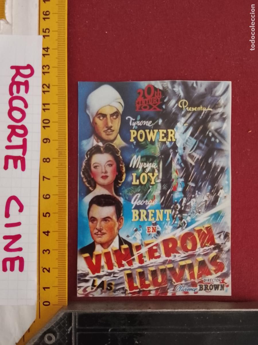 Cinema: RECORTE CINEMATOGRAFICO RECORTE PORTADA PELICULA CINE - VINIERON LLUVIAS