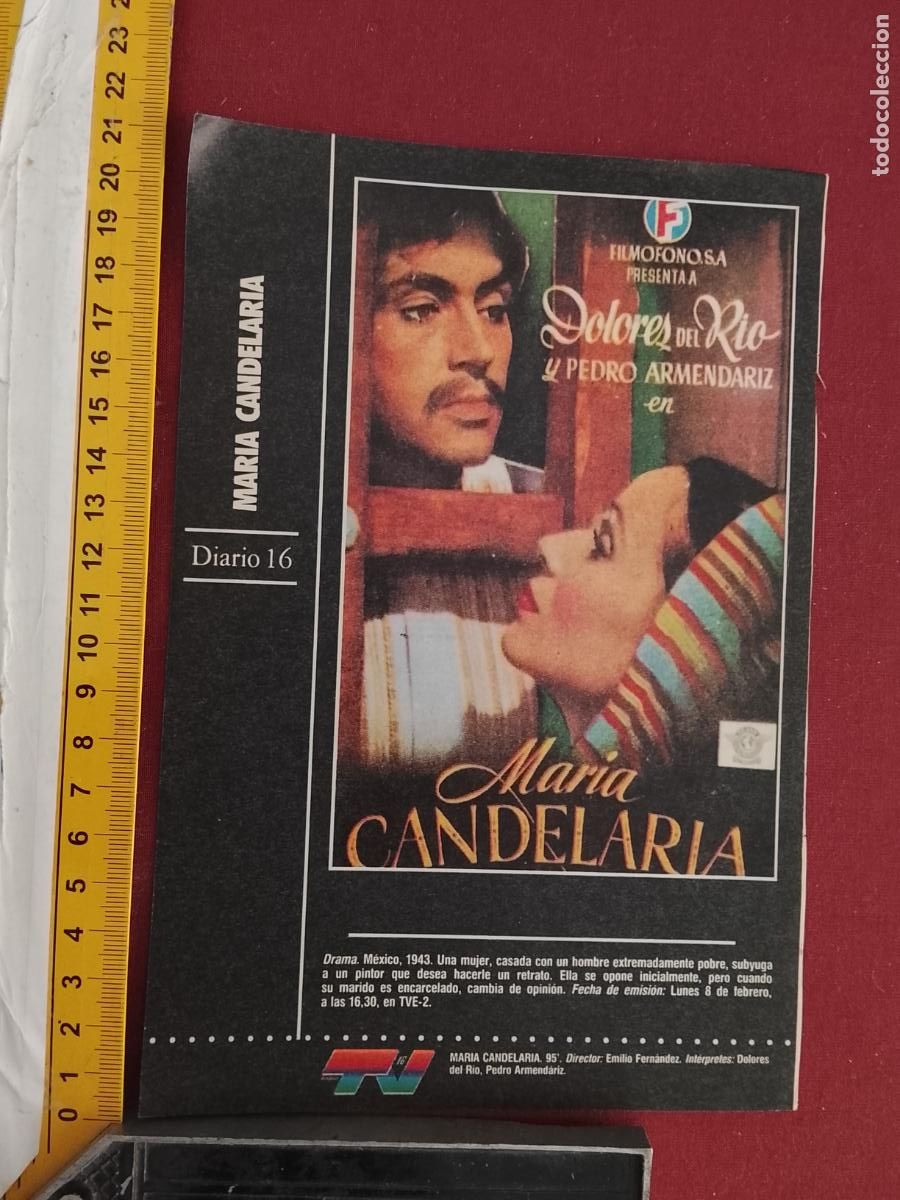 Cinema: RECORTE CINEMATOGRAFICO RECORTE PORTADA PELICULA CINE DE REVISTA DIARIO 16 - MARIA CANDELARIA