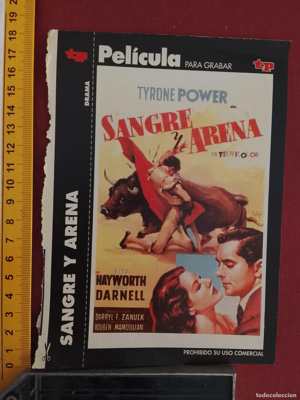 Cinema: RECORTE CINEMATOGRAFICO RECORTE PORTADA PELICULA CINE DE REVISTA - SANGRE Y ARENA