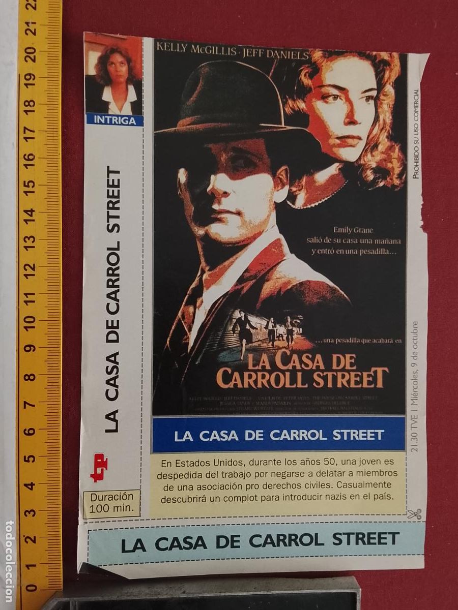 Cinema: RECORTE CINEMATOGRAFICO RECORTE PORTADA PELICULA CINE DE REVISTA - LA CASA DE CARROL STREET
