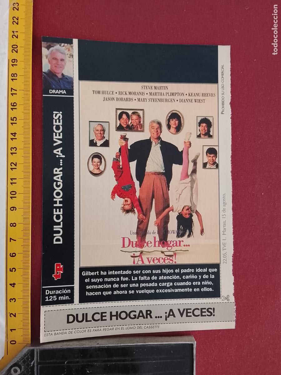 Cinema: RECORTE CINEMATOGRAFICO RECORTE PORTADA PELICULA CINE DE REVISTA - DULCE HOGAR A VECES