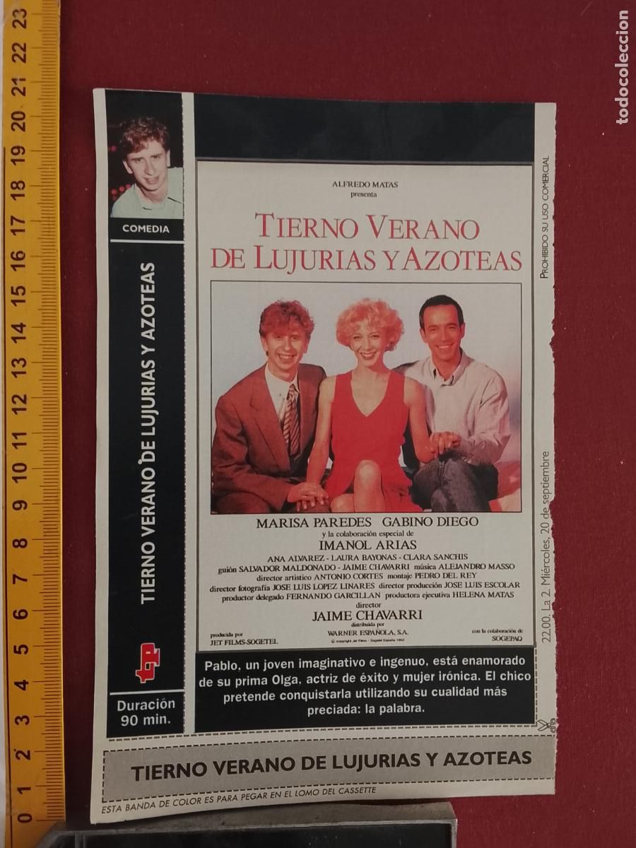 Cinema: RECORTE CINEMATOGRAFICO RECORTE PORTADA PELICULA CINE DE REVISTA - TIERNO VERANO DE LUJURIA Y AZOTEA