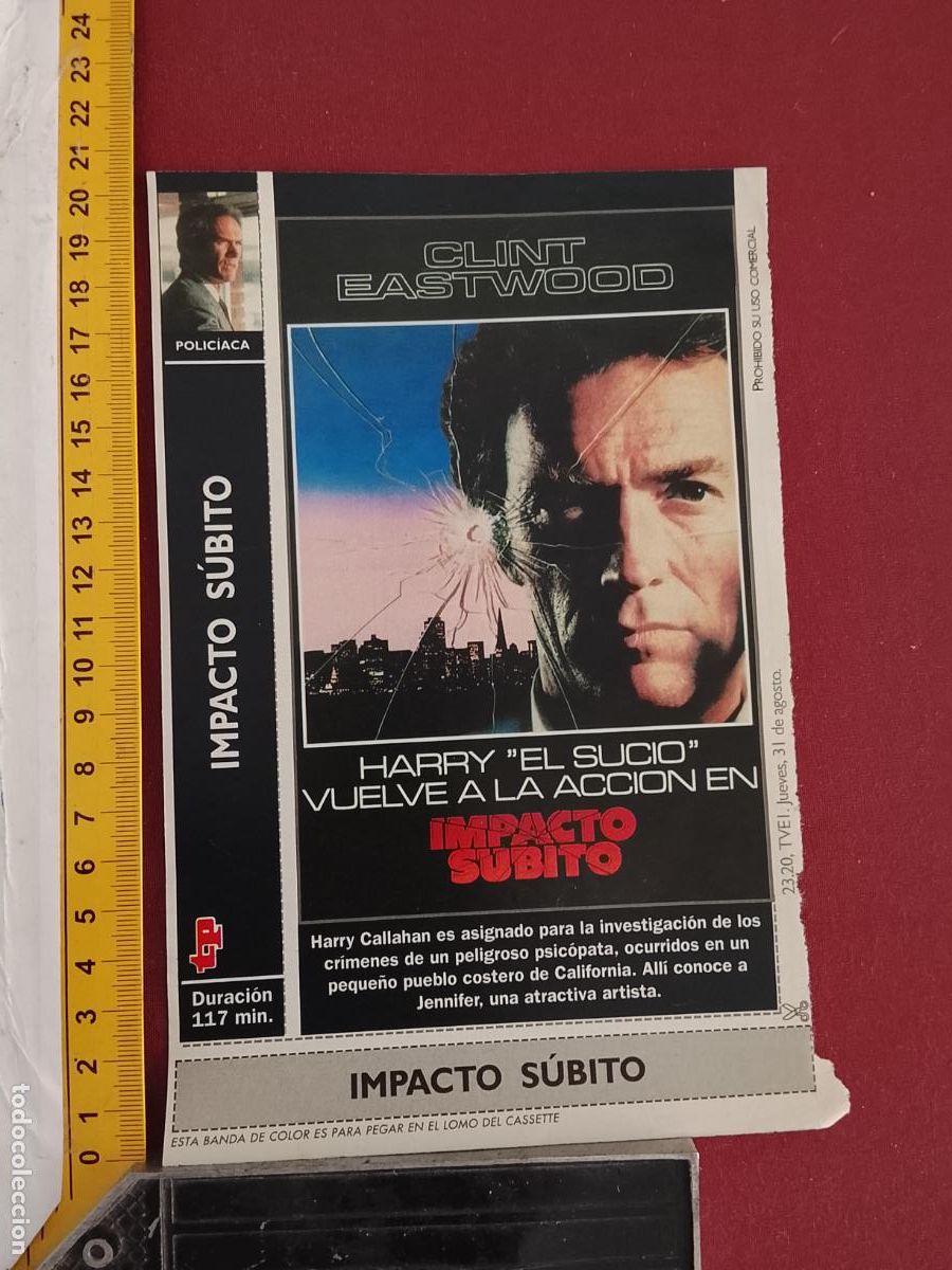 Cinema: RECORTE CINEMATOGRAFICO RECORTE PORTADA PELICULA CINE DE REVISTA - IMPACTO SUBITO