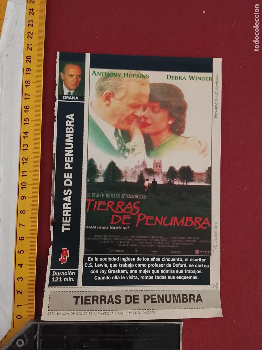 Cinema: RECORTE CINEMATOGRAFICO RECORTE PORTADA PELICULA CINE DE REVISTA - TIERRAS DE PENUMBRA