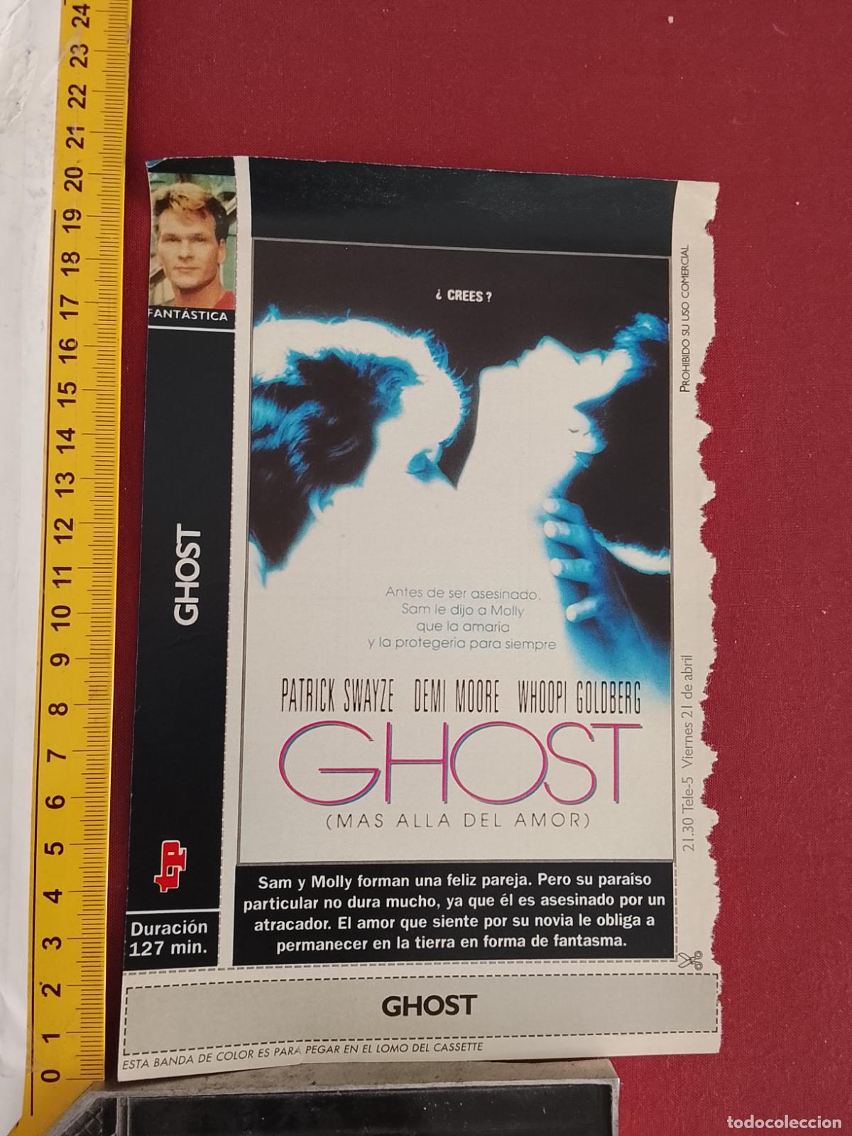 Cinema: RECORTE CINEMATOGRAFICO RECORTE PORTADA PELICULA CINE DE REVISTA - GHOST MAS ALLA DEL AMOR