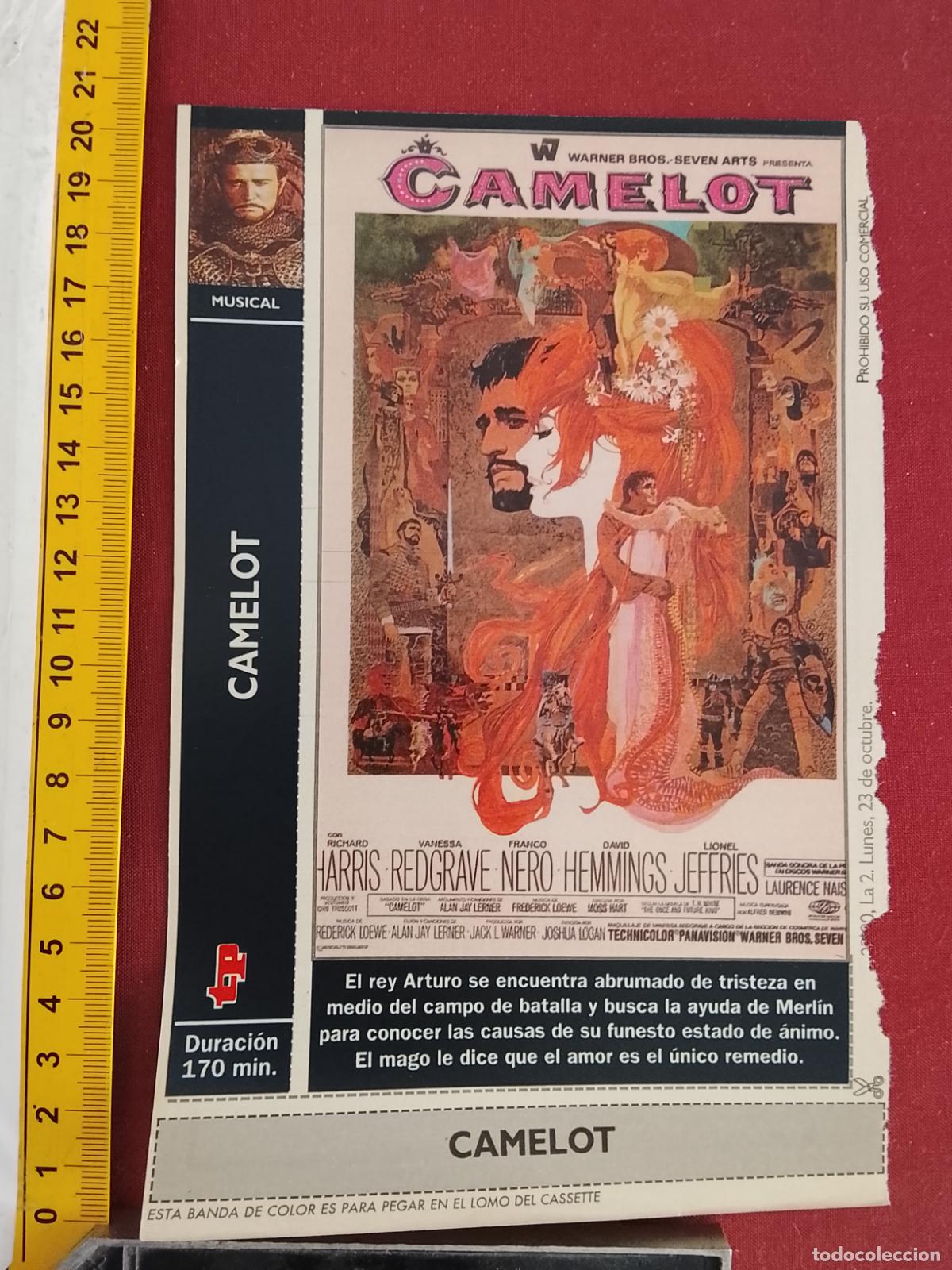 Cinema: RECORTE CINEMATOGRAFICO RECORTE PORTADA PELICULA CINE DE REVISTA - CAMELOT