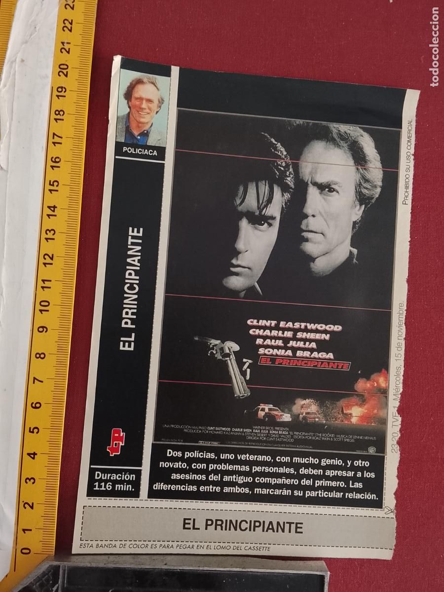 Cinema: RECORTE CINEMATOGRAFICO RECORTE PORTADA PELICULA CINE DE REVISTA - EL PRINCIPIANTE