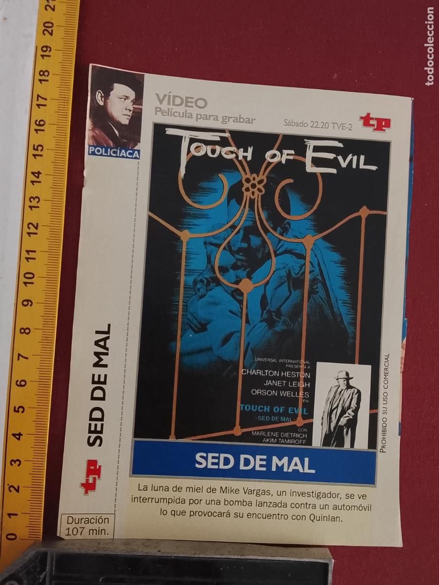 Cinema: RECORTE CINEMATOGRAFICO RECORTE PORTADA PELICULA CINE DE REVISTA - SED DE MAL