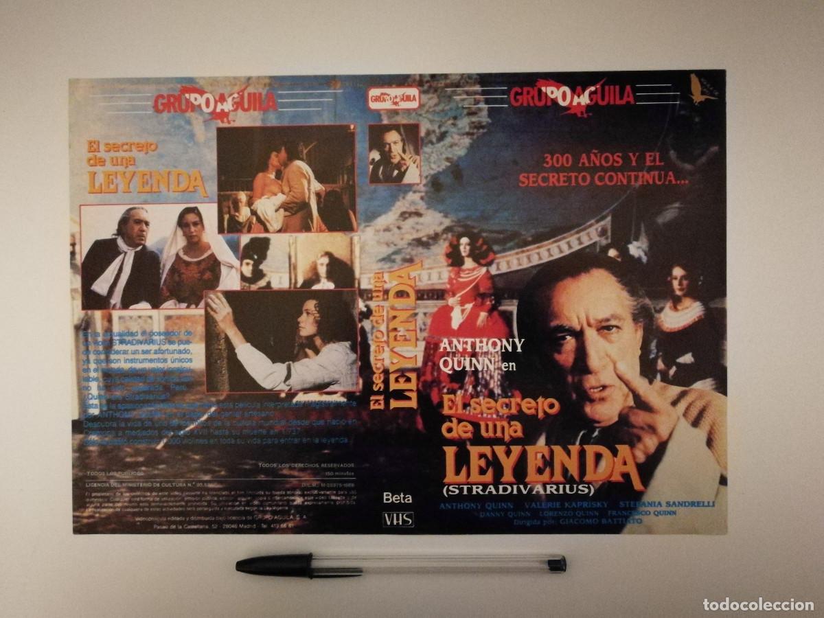 Cinema: CARATULA ORIGINAL -A4- EL SECRETO DE UNA LEYENDA - CINE HISTORICO - ANTHONY QUINN - Stradivarius