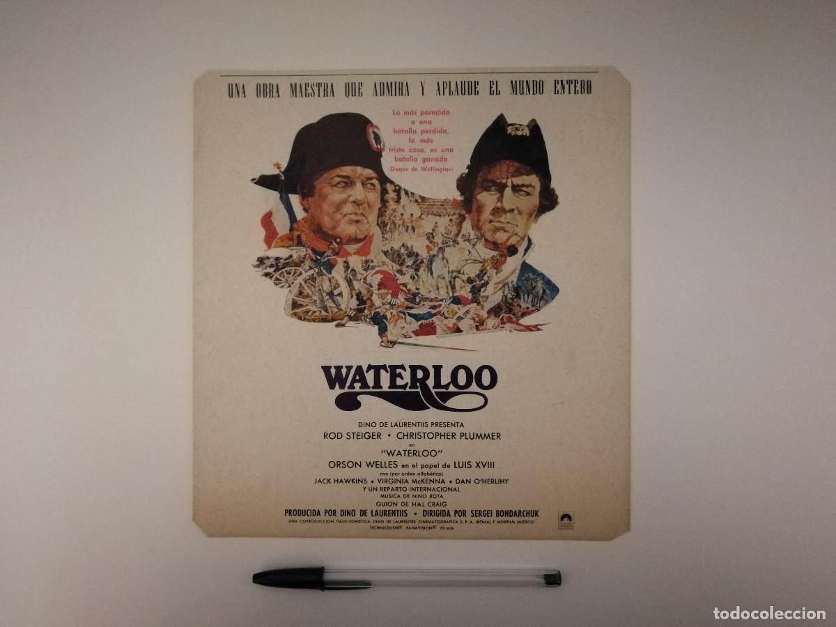 Cinema: ANTIGUO ANUNCIO ENCARTONADO - WATERLOO - CINE HISTORICO - ROD STEIGER