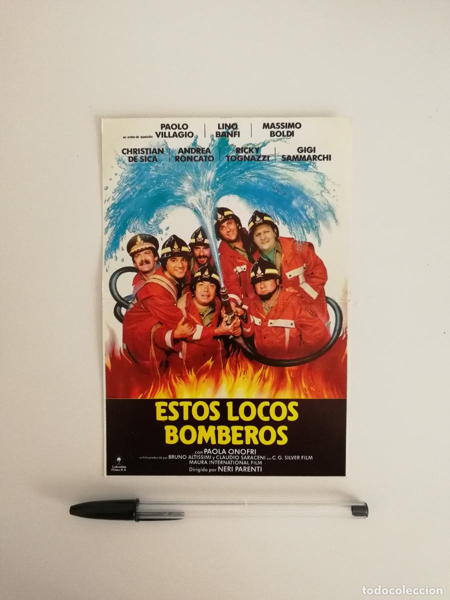 Cinema: MINI-CARTEL ORIGINAL -13*18- ESTOS LOCOS BOMBEROS - NERI PARENTI - COMEDIA