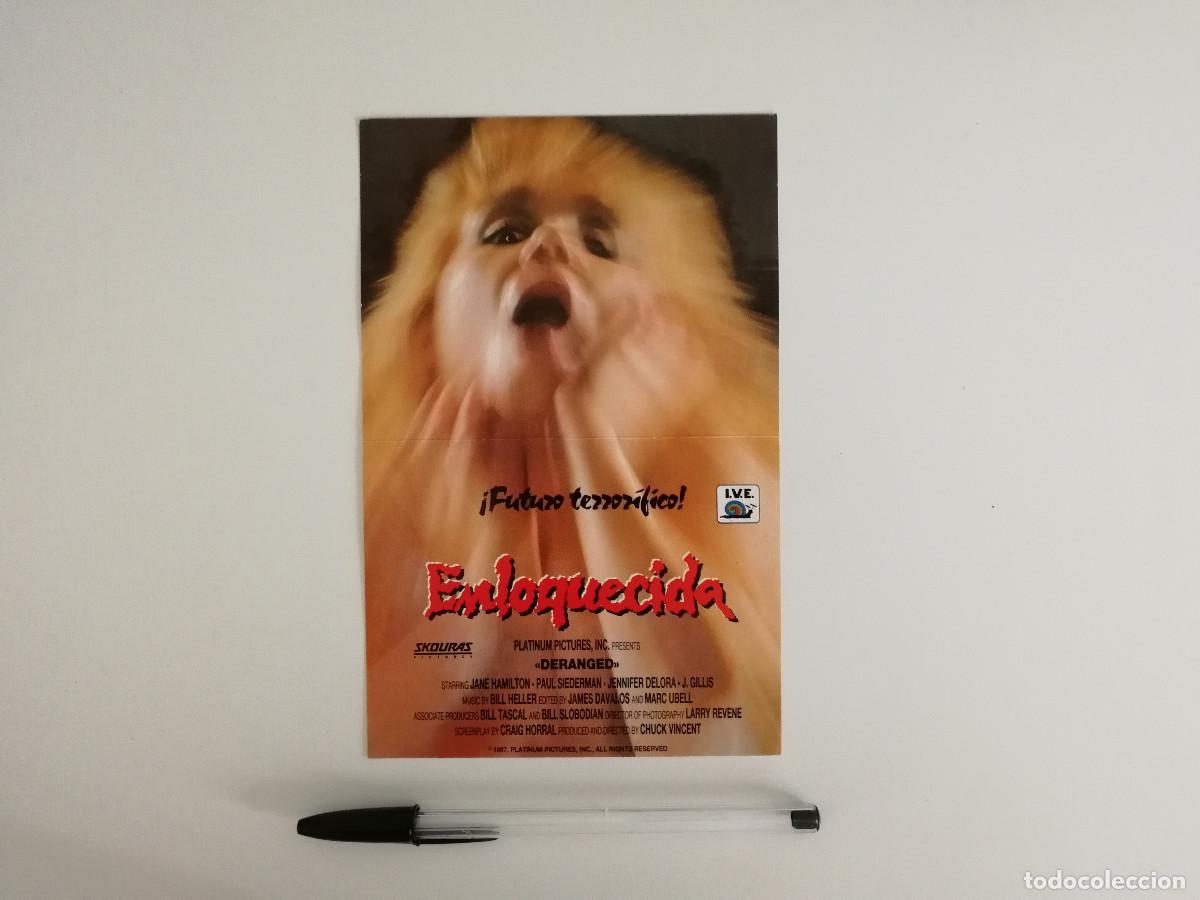 Cinema: MINI-CARTEL ORIGINAL -13*18- ENLOQUECIDA DERANGED- TERROR - JANE HAMILTON