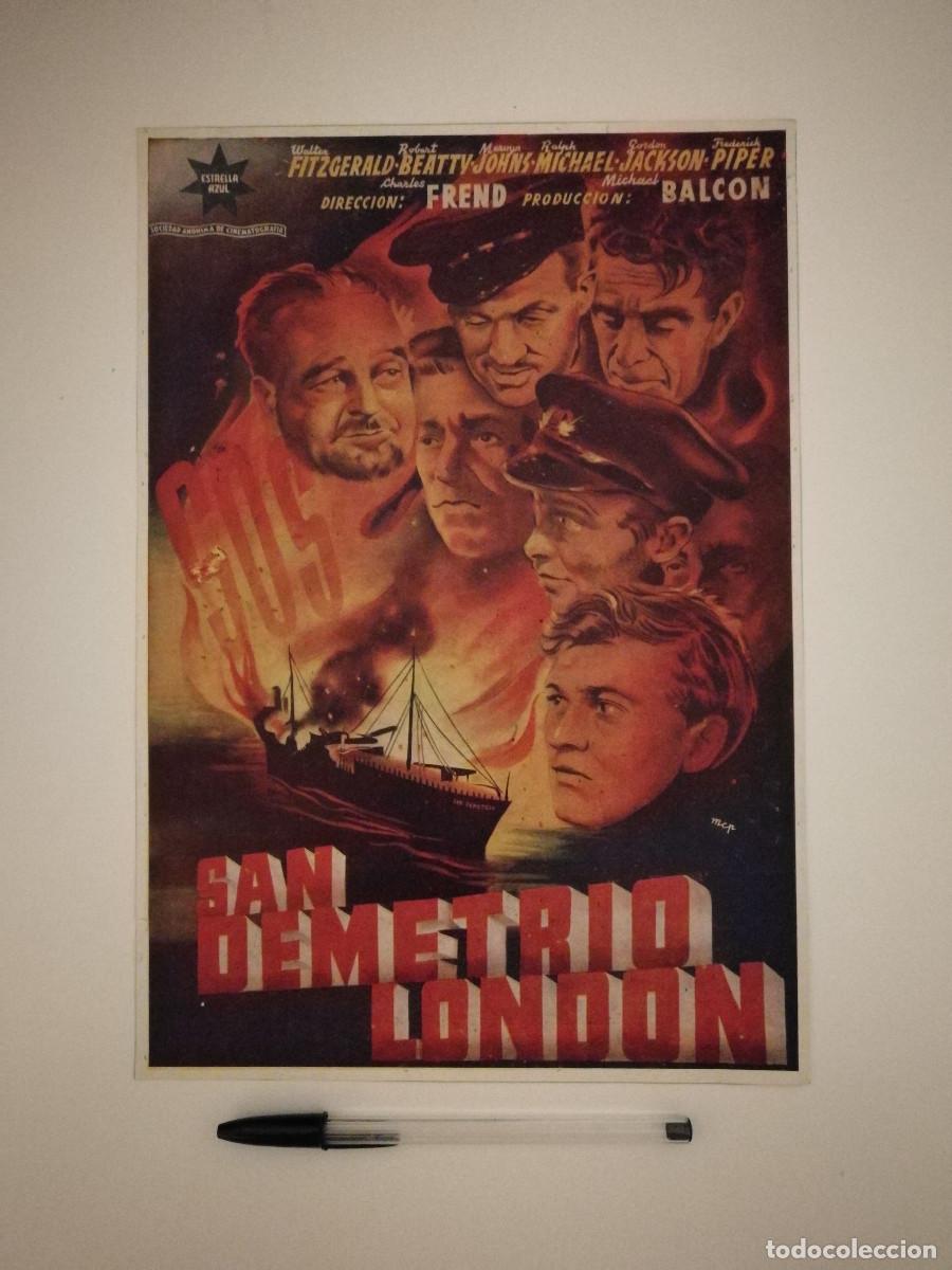 Cinema: ANTIGUO ANUNCIO ENCARTONADO -A4- SAN DEMETRIO LONDON - CHARLES FREND