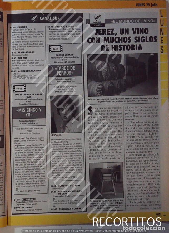 Cin&eacute;ma: AL PACINO EL VINO DE JEREZ EN TV 1992