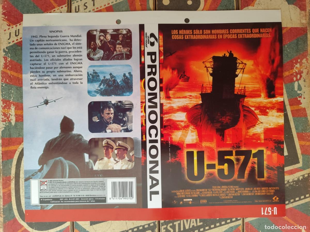 Cinema: Car&aacute;tula VHS U-571 .
