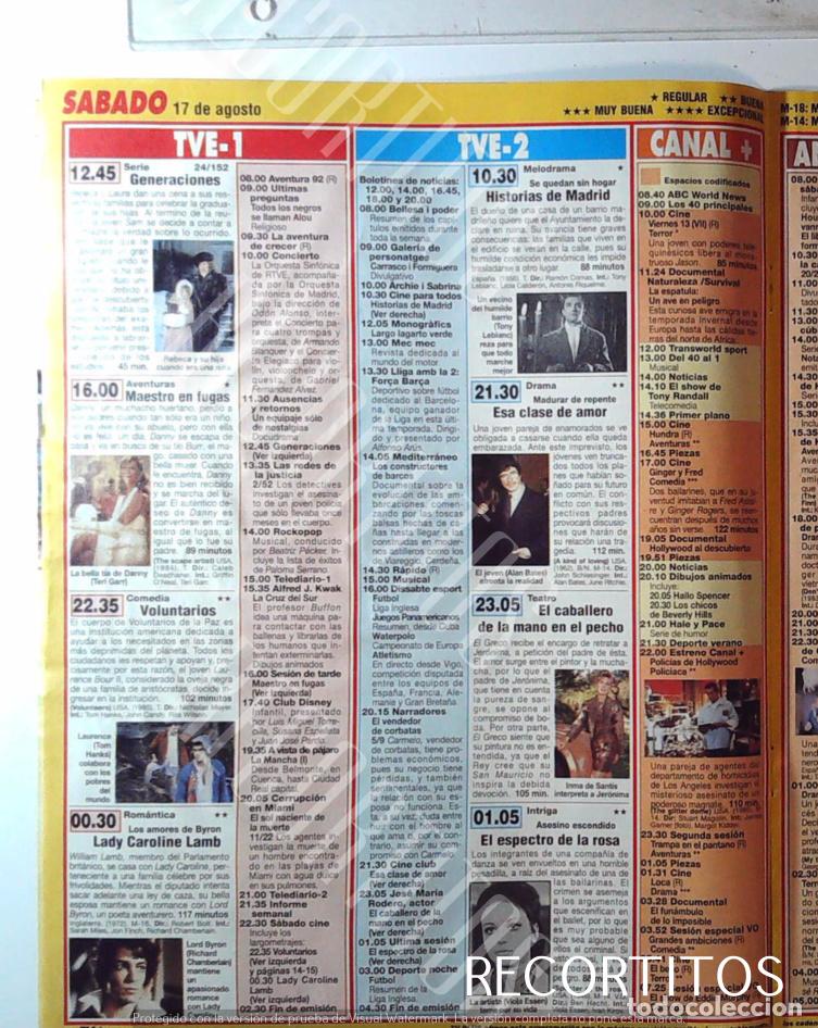 Cinema: GENERACIONES TONY LEBLANC ALAN BARLEWS INMA DE SANTIS VIOLA ESSEN RICHARD CHAMBERLAIN TERI GART