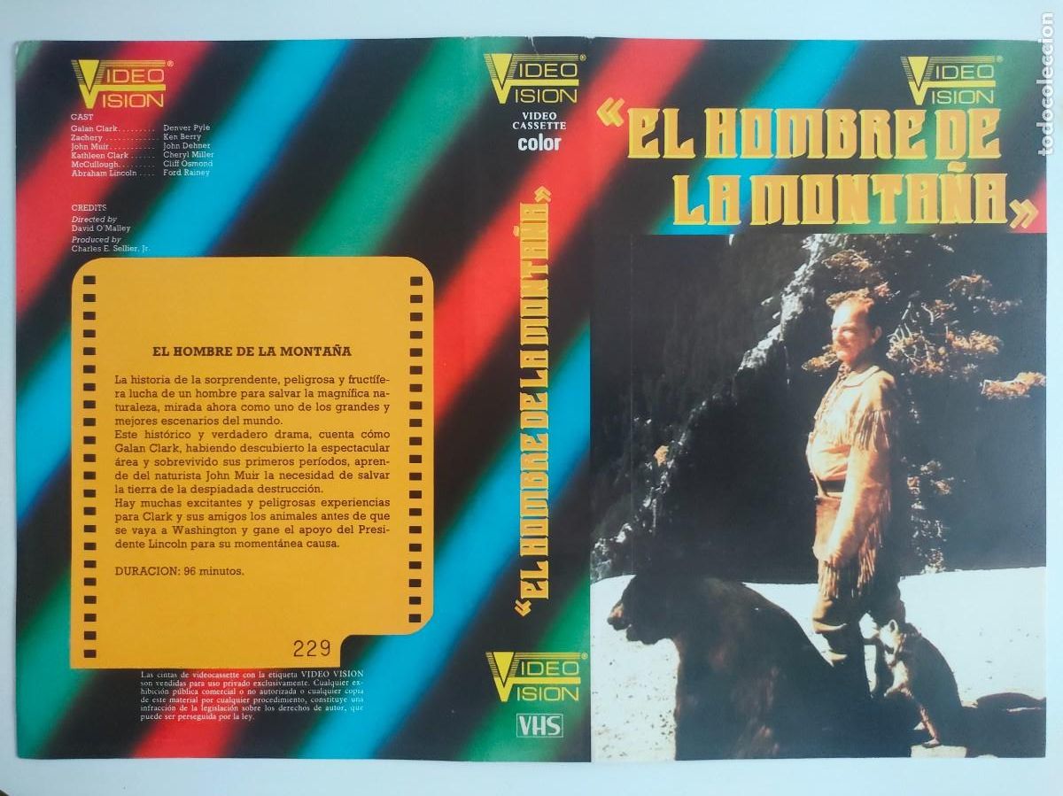 Cin&eacute;ma: SUBASTA DE CARATULAS - 30 EL HOMBRE DE LA MONTA&Ntilde;A VISION VHS