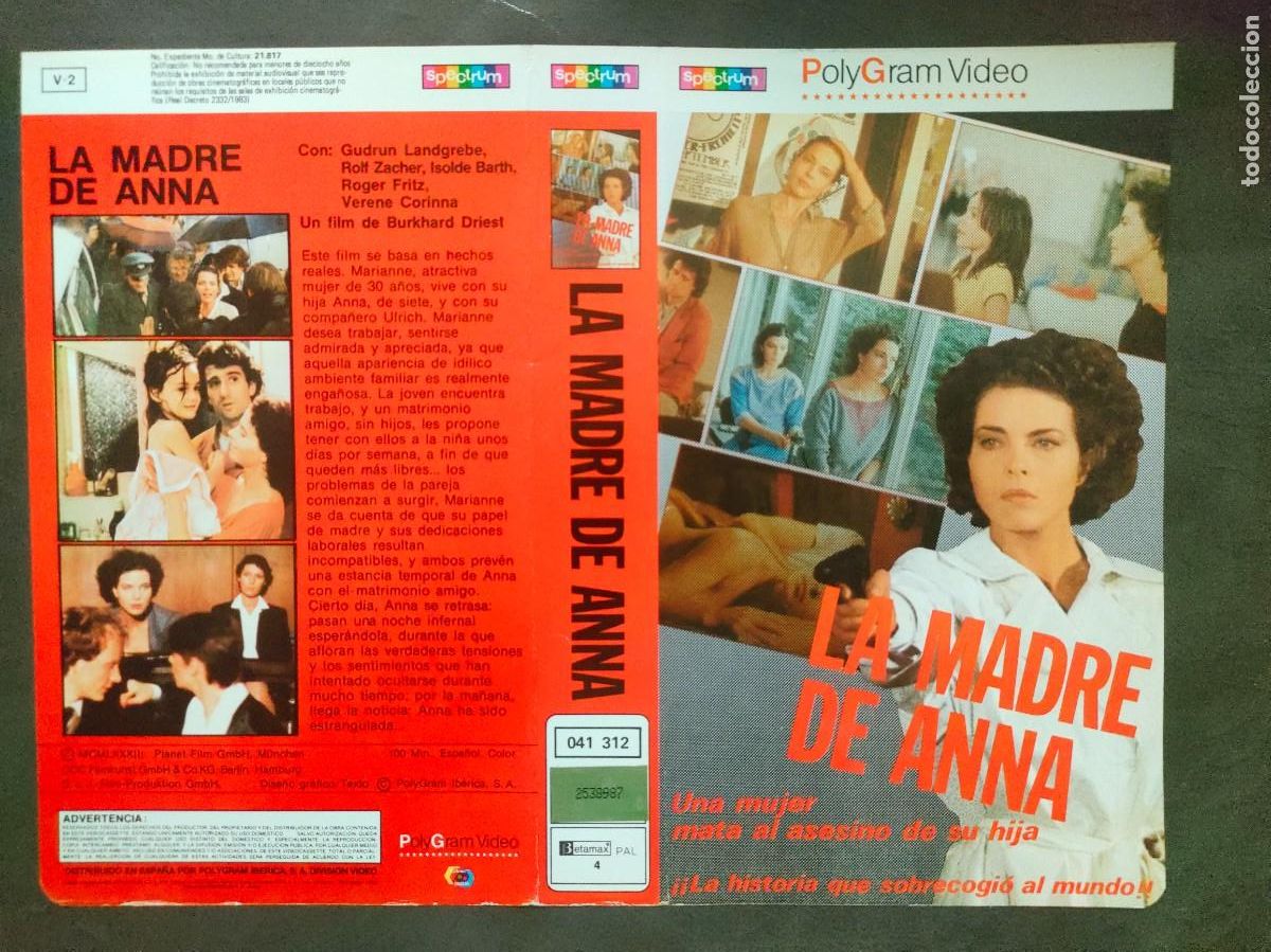 Cine: CARATULA - LA MADRE DE ANNA POLYGRAM BETA - Foto 1