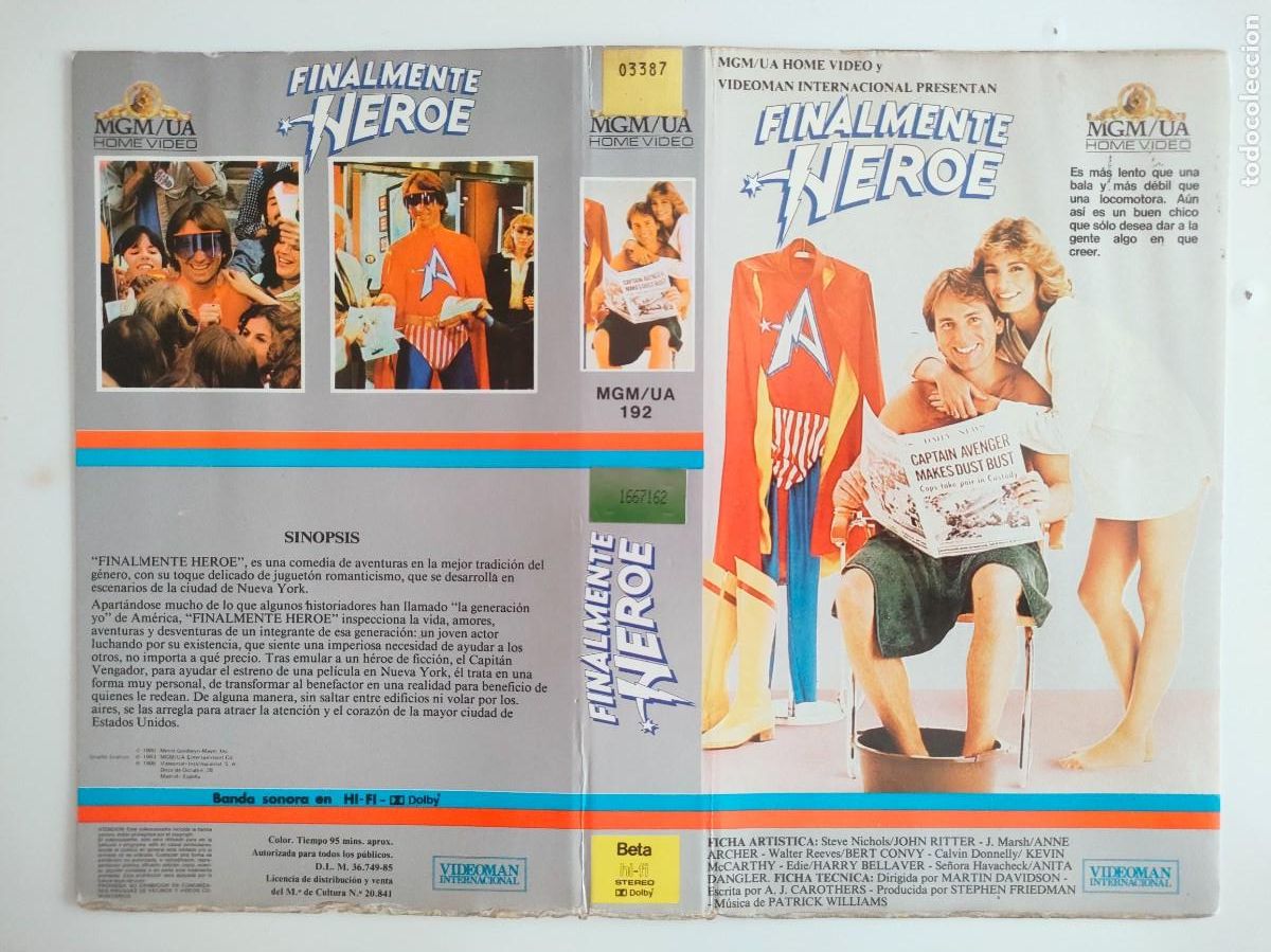 Cine: CARATULA - FINALMENTE HEROE MGM BETA - Foto 1