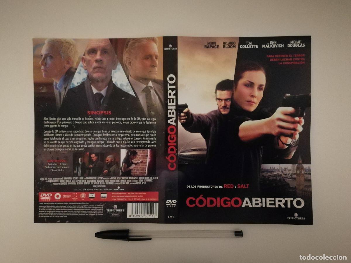Cinema: CARATULA ORIGINAL -A4- CODIGO ABIERTO - THRILLER SUSPENSE - NOOMI RAPACE