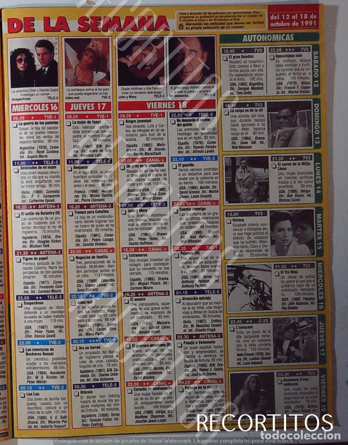 Cinema: CHER DENNIS QUAID DUSTIN HOFFMAN MIA FARRAOW ALFREDO LANDA LAURA ANTONELLI