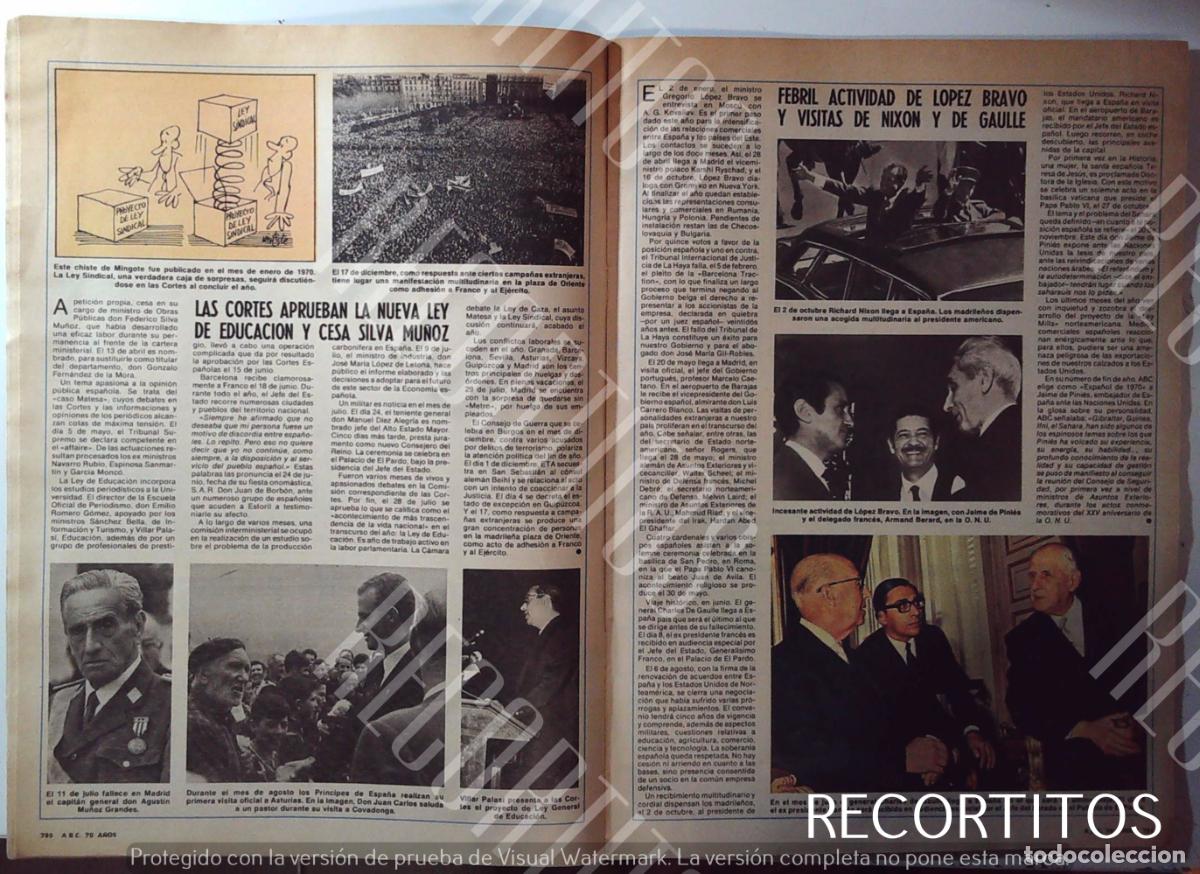 Cinema: NUEVA LEY DE EDUCACION 1970 LOPEZ BRAVO NIXON CHARLES DE GAULLE