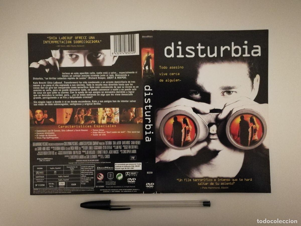 Cinema: CARATULA ORIGINAL -A4- DISTURBIA - THRILLER SUSPENSE - SARAH ROEMER