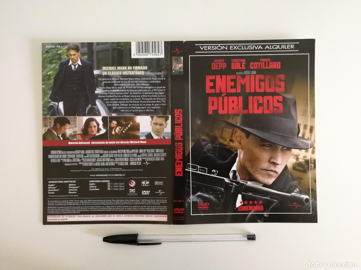 Cinema: CARATULA ORIGINAL -A4- ENEMIGOS PUBLICOS - JOHNNY DEPP