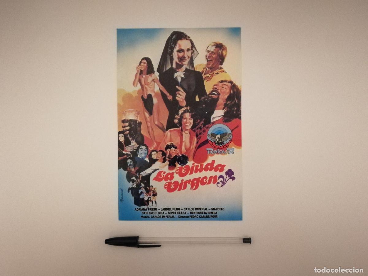 Cine: MINI-CARTEL ORIGINAL -13*18- LA VIUDA VIRGEN - CINE BRASILE&Ntilde;O - Pedro Carlos Rovai - Adriana Prieto