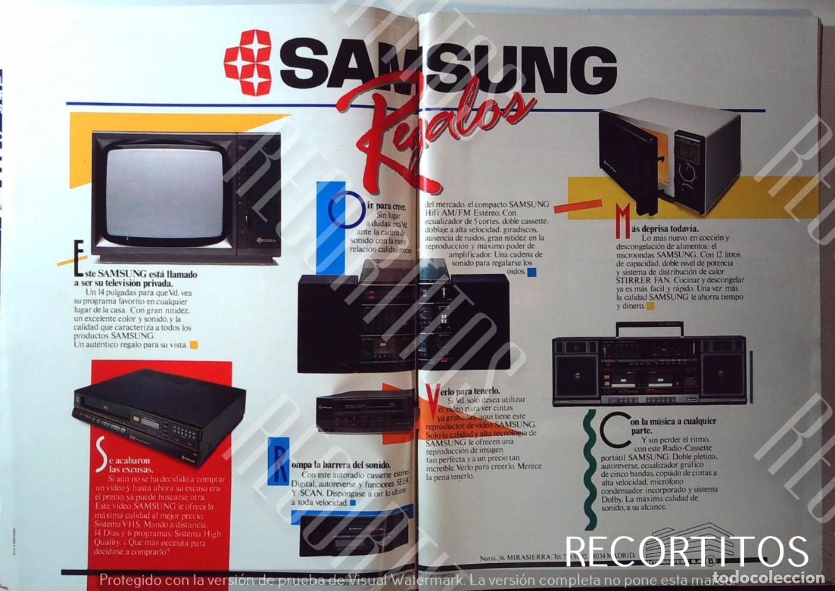 Cinema: SAMSUNG MINICADENA TELEVISOR MICROONDAS RADIO ANUNCIO PUBLICIDAD
