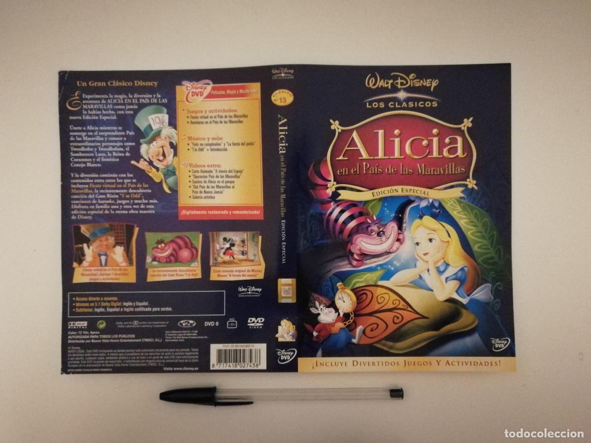 Cinema: CARATULA ORIGINAL -A4- ALICIA EN EL PAIS DE LAS MARAVILLAS - WALT DISNEY