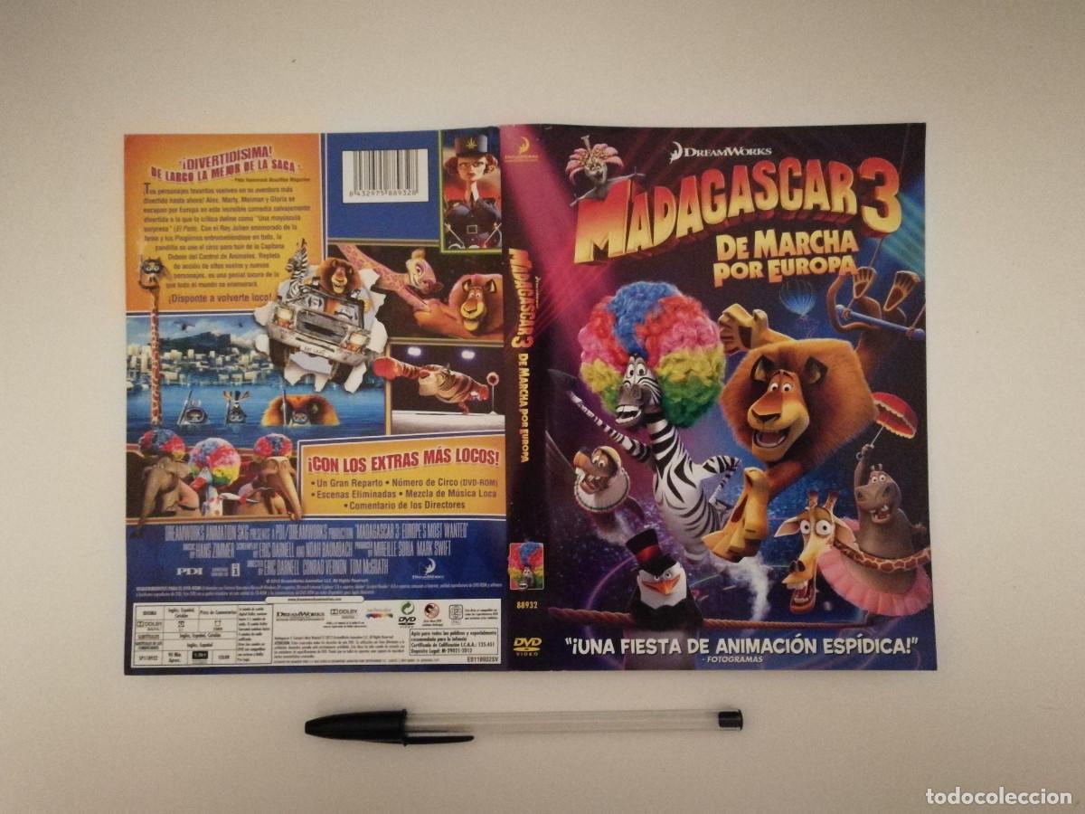Cinema: CARATULA ORIGINAL -A4- MADAGASCAR 3 DE MARCHA POR EUROPA- DIBUJOS ANIMADOS - ANIMACION