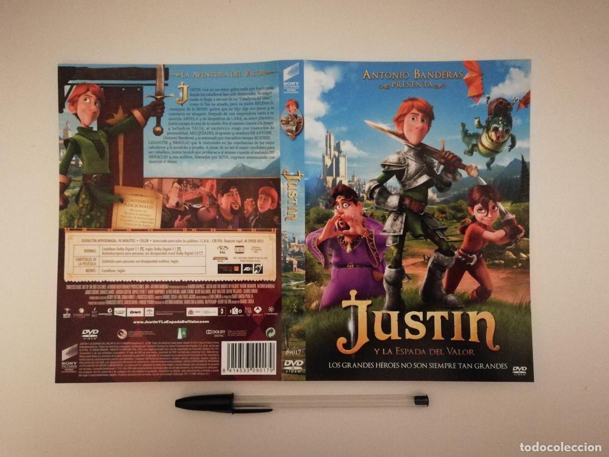 Cinema: CARATULA ORIGINAL -A4- JUSTIN Y LA ESPADA DEL VALOR - DIBUJOS ANIMADOS - ANIMACION